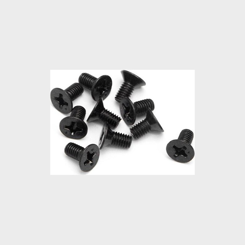 Flat Head Screw M3x6mm (10pcs) - Hpz525 - Hpi Racing