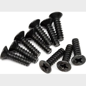 Tp. Flat Head Screw M3x12mm (10pcs) - Hpz578 - Hpi Racing