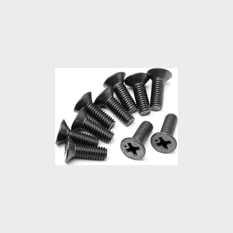 Flat Head Screw M4x12mm (6pcs) - Hpz623 - Hpi Racing