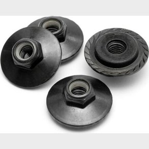 Flanged Lock Nut M5x8mm (black/4pcs) - Hpz680 - Hpi Racing