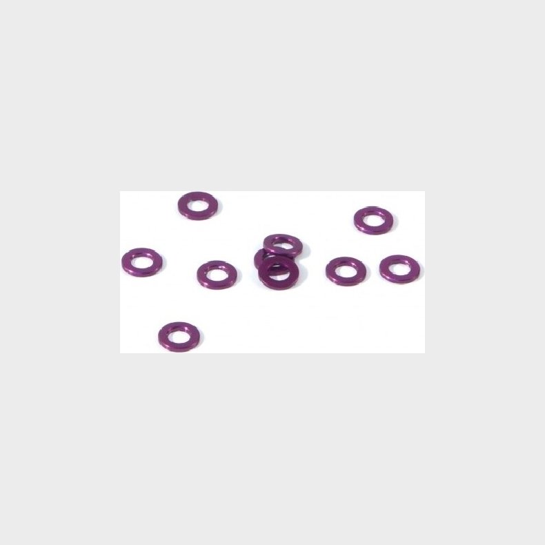 Aluminium Washer 3 X 6 X 0.75mm (purple/10 Pcs) - Hpz814 - Hpi Racing