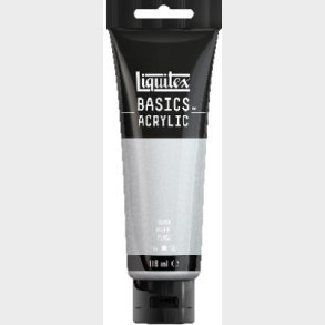 Liquitex - Basics Acrylic - Akrylmaling - Silver 118 Ml  236 - 8870021 -