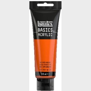 Liquitex - Basics Acrylic - Akrylmaling - Vivid Red Orange 118 Ml  620 - 8870077 -