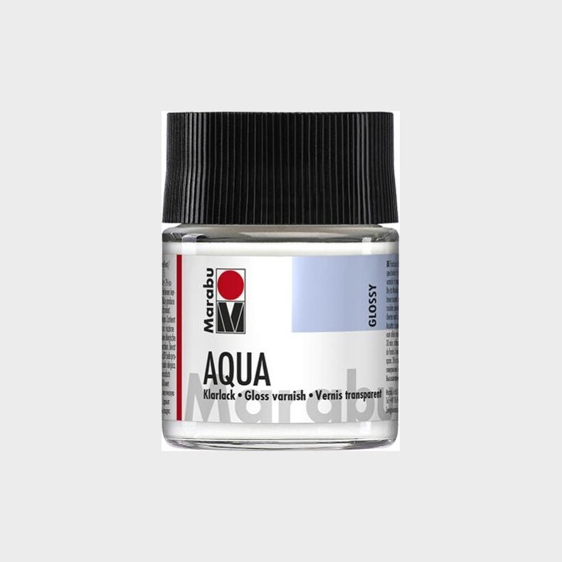 Marabu - Aqua Gloss Varnish - Blank Lak - Klar - 50 Ml