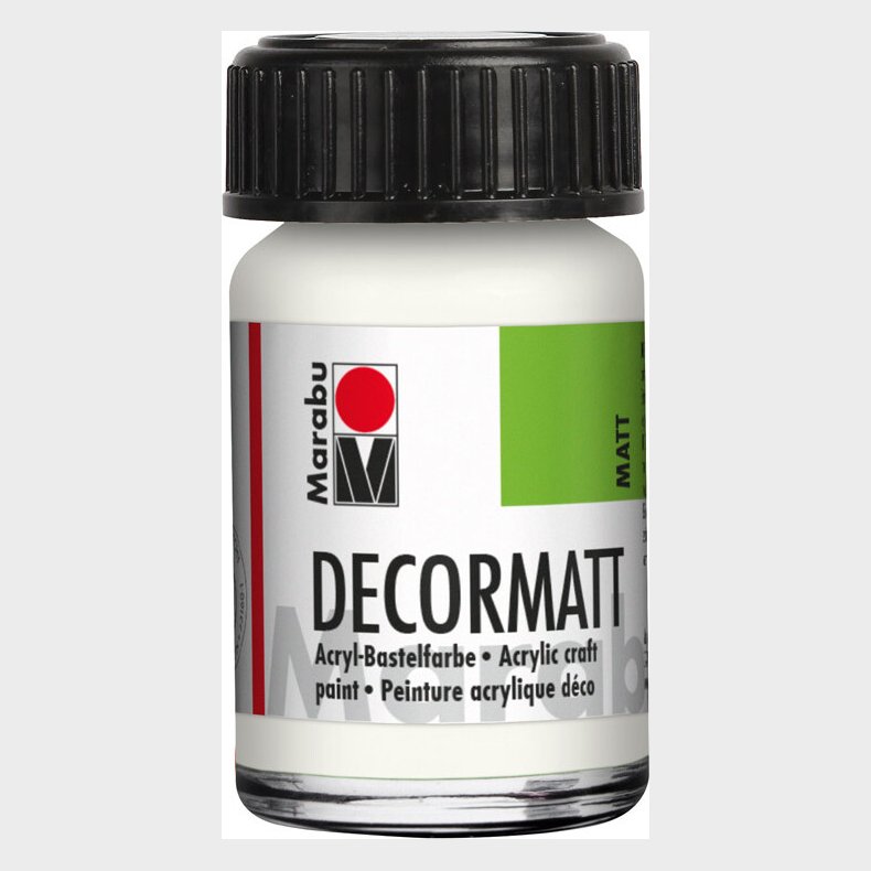 Decormatt Acryl - 15 Ml - Hvid - Marabu