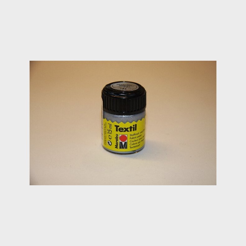 Tekstil Maling - Metallisk Slv - Textil - 15 Ml - Marabu