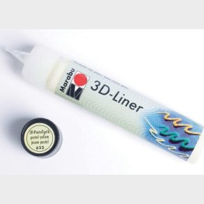 Marabu - 3d Liner - Pastel Gul - 25 Ml