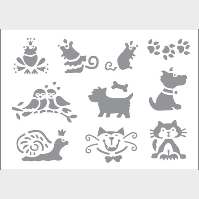 Marabu - Stencil - Venner Selvklbende Maleskabelon - A5