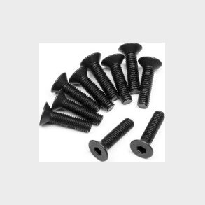 Flat Head Screw M3x12mm (10pcs) - Mv29093 - Maverick Rc