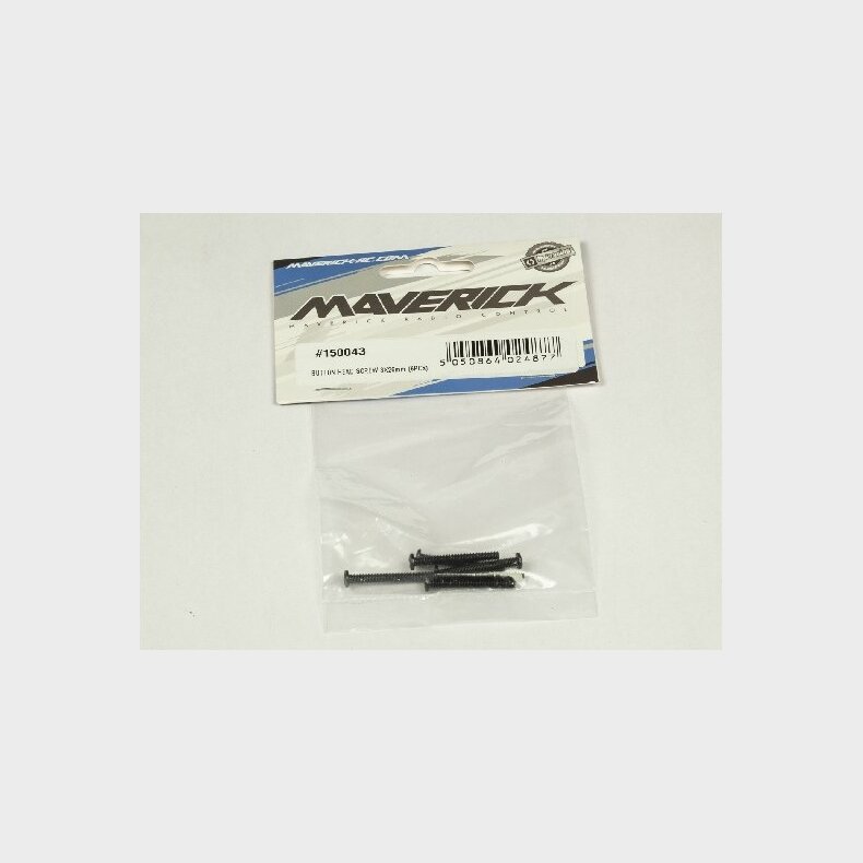 Button Head Screw 3x26mm (6pcs) - Mv150043 - Maverick Rc