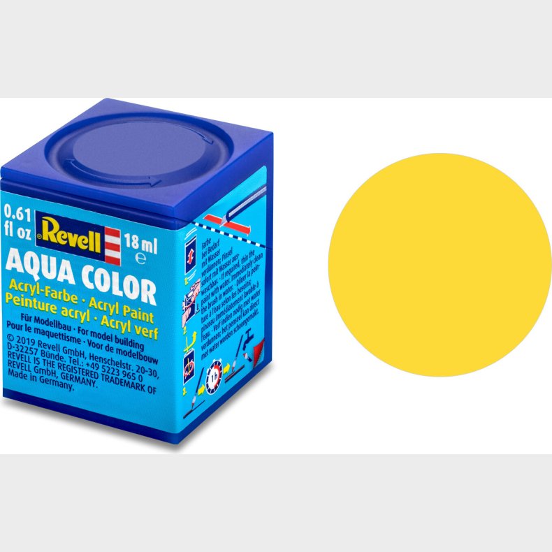 Revell - Maling - Aqua Color Matt Yellow Acrylic - Ral 1017 - 18 Ml - 36115