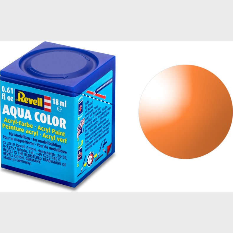 Revell - Maling - Aqua Color Clear Orange Acrylic - 18 Ml - 36730