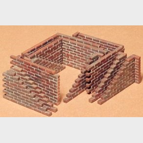 Tamiya - Brick Wall Set Mursten Byggest - 1:35 - 35028