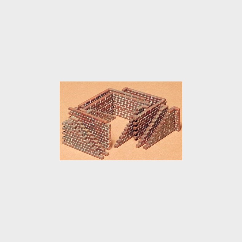Tamiya - Brick Wall Set Mursten Byggest - 1:35 - 35028