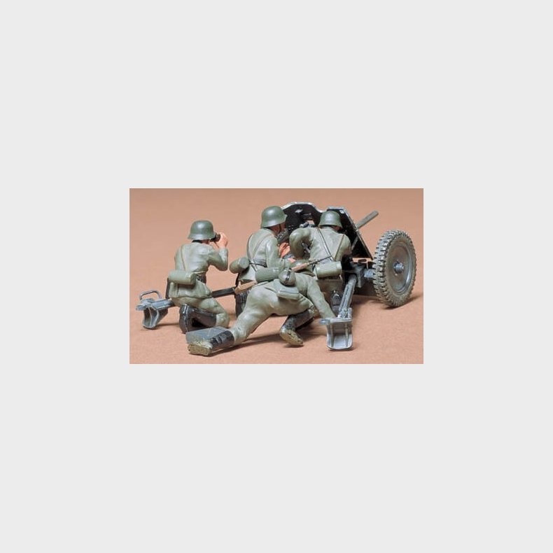 Tamiya - German 37 Mm Anti-tank Gun Kanon Med Figurer - 1:35 - 35035