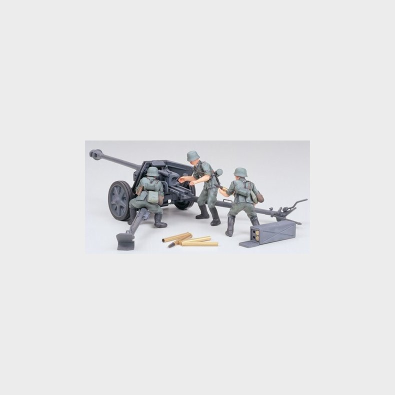 Tamiya - 7.5 Cm Anti-tank Gun Kanon Med Figurer - 35047 -1/35