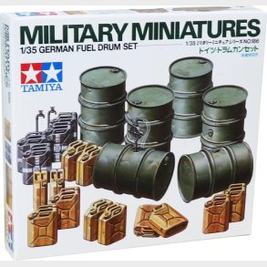 Tamiya - German Fuel Drum Set Military Miniatures - 1:35 - 35186
