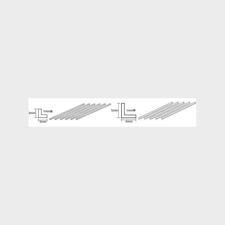 Tamiya - Plastic Beams - 3 Mm L-shaped - 6 Stk - 70199