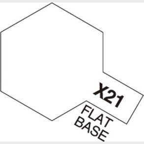 Tamiya - Acrylic Mini - X-21 Flat Base 10 Ml - 81521