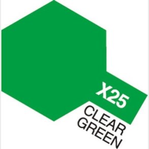 Tamiya - Acrylic Mini - X-25 Clear Green Gloss 10 Ml - 81525