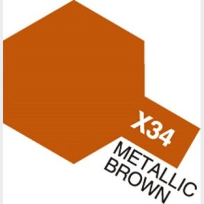 Tamiya - Acrylic Mini - X-34 Metallic Brown Gloss 10 Ml - 81534
