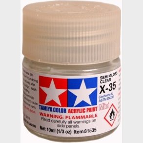 Tamiya - Acrylic Mini - X-35 Semi Gloss Clear 10 Ml - 81535