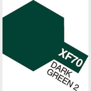 Tamiya - Acrylic Mini - Xf-70 Dark Green 2 Semi Gloss 10 Ml - 81770