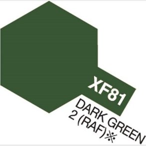 Tamiya - Acrylic Mini - Xf-81 Dark Green 2 Raf Semi Gloss 10 Ml - 81781