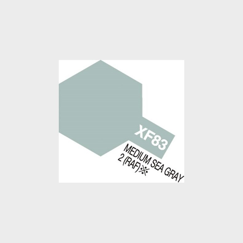 Tamiya - Acrylic Mini - Xf-83 Medium Sea Gray 2 Raf Semi Gloss 10 Ml - 81783
