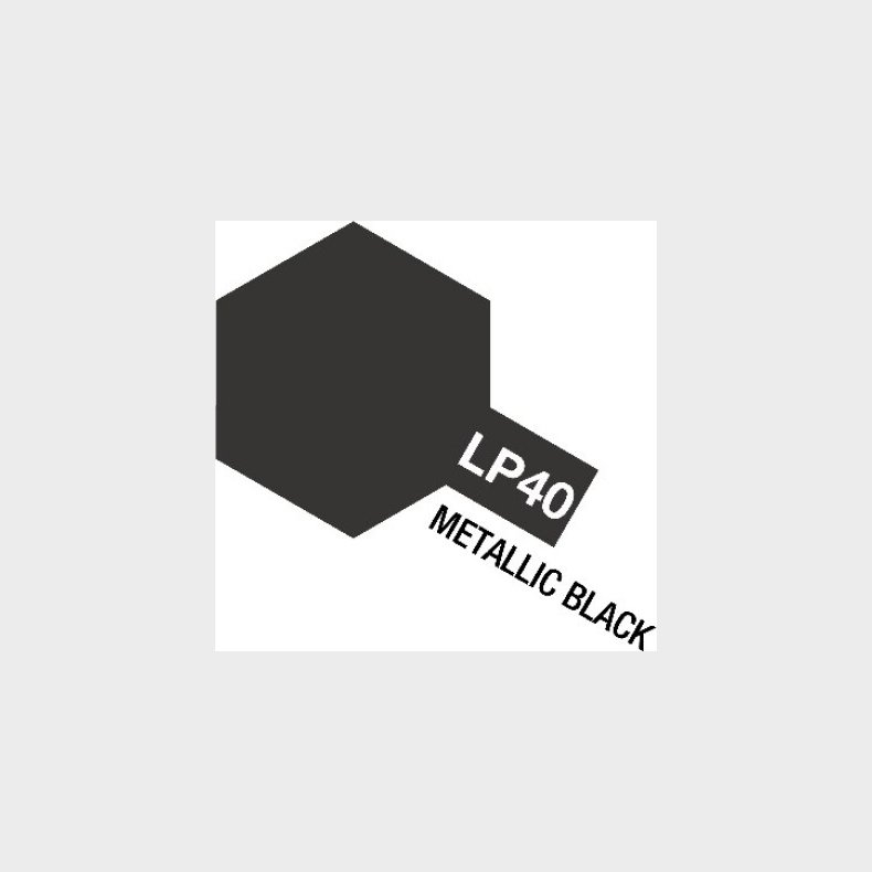 Tamiya - Lacquer Paint - Lp-40 Metallic Black Gloss - 82140