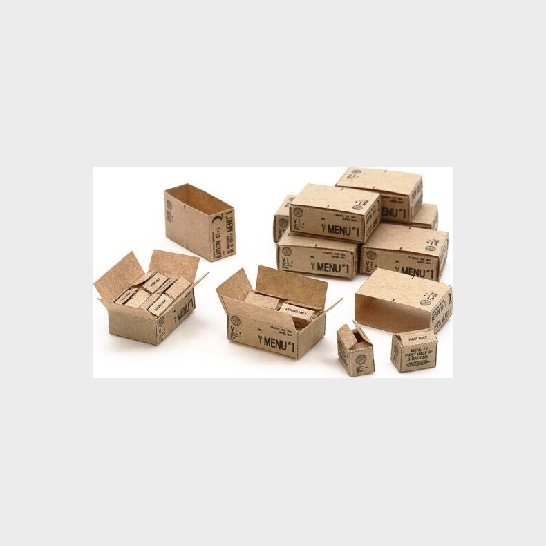 Tamiya - Detail-up Parts Us Wwii 10-in-1 Ration Cartons - 1:35 - 12689