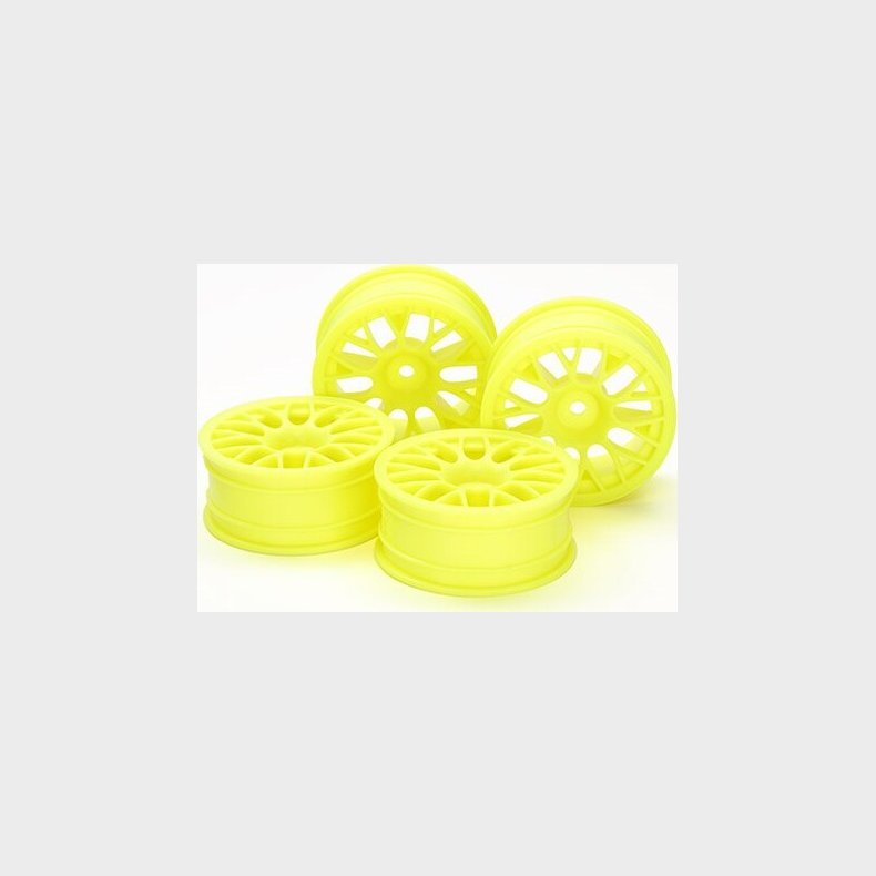 Medium-narrow Mesh Wheels (24mm, +2, Yellow) - 54850 - Tamiya