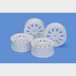 Th 10-spoke Wheels (white) (24mm Width, Offset 0) - 22067 - Tamiya