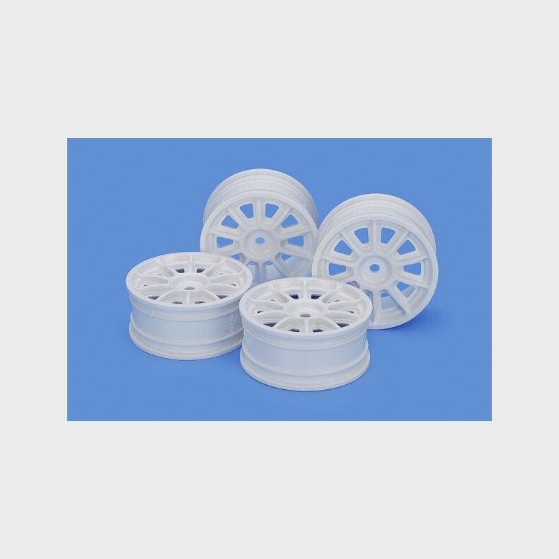 Th 10-spoke Wheels (white) (24mm Width, Offset 0) - 22067 - Tamiya