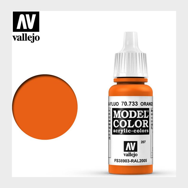 Vallejo - Model Color - Orange Fluorescent - 17 Ml - 70733