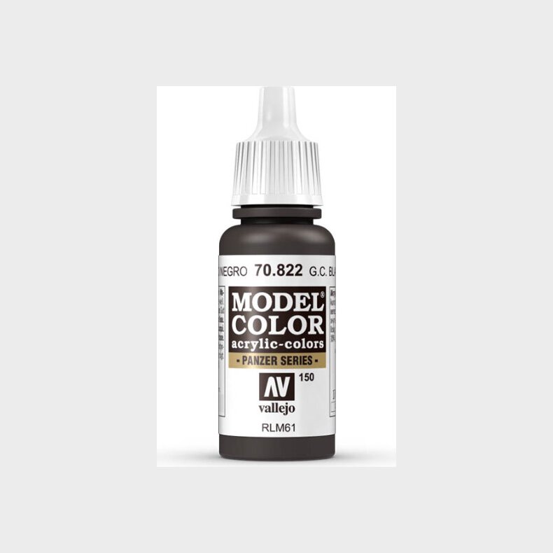 Vallejo - Model Color - German Camouflage Black Mat - 17-18 Ml - 70822