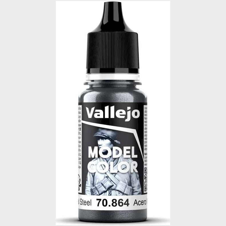 Vallejo - Model Color - Natural Steel Metallic - 17-18 Ml - 70864