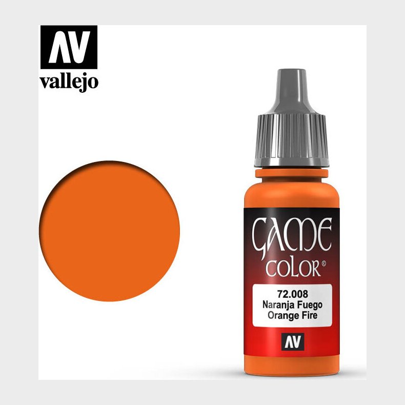 Vallejo - Game Color - Orange Fire Mat - 18 Ml - 72008