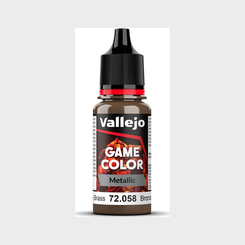 Vallejo - Game Color - Brassy Brass Metallic - 18 Ml - 72058