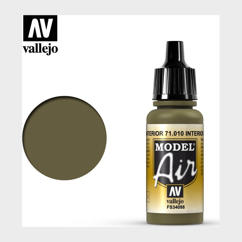 Vallejo - Model Air - Interior Green Mat - 17 Ml - 71010
