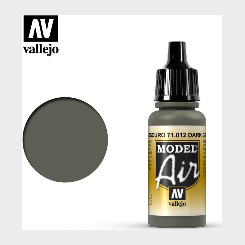 Vallejo - Model Air - Dark Green Mat - 17 Ml - 71012