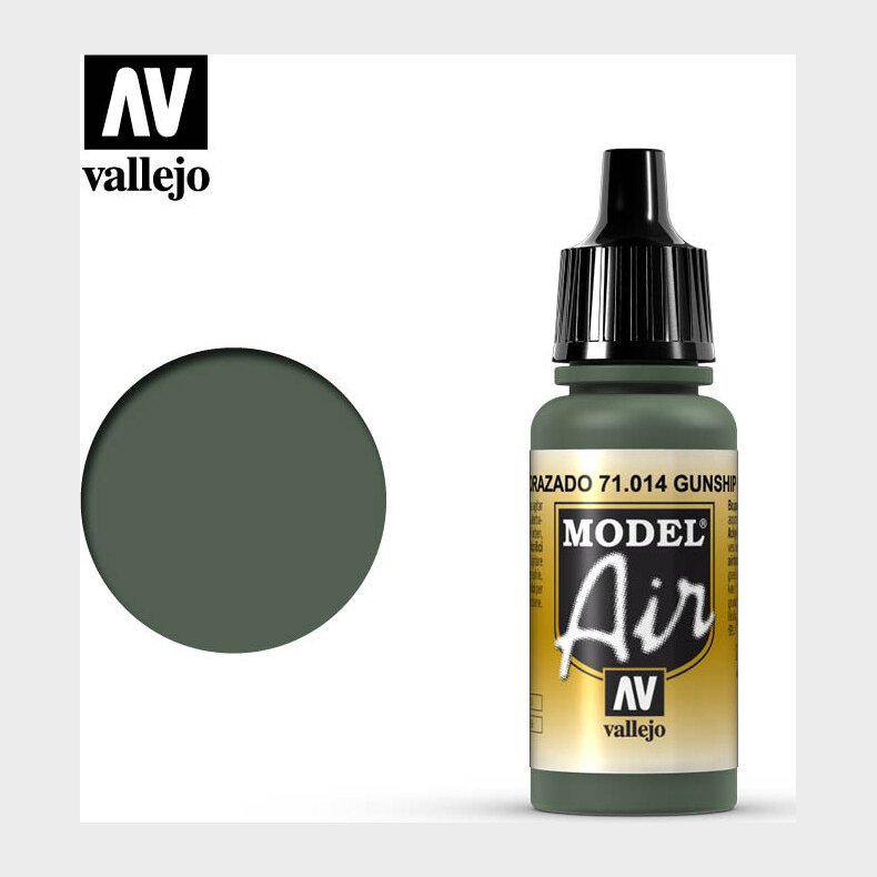 Vallejo - Model Air - Gunship Green Mat - 17 Ml - 71014
