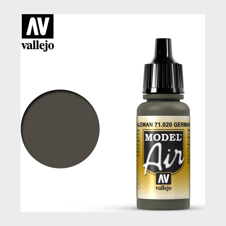 Vallejo - Model Air - German Green Brown Mat - 17 Ml - 71020