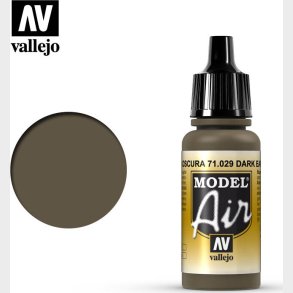 Vallejo - Model Air - Dark Earth Mat - 17 Ml - 71029
