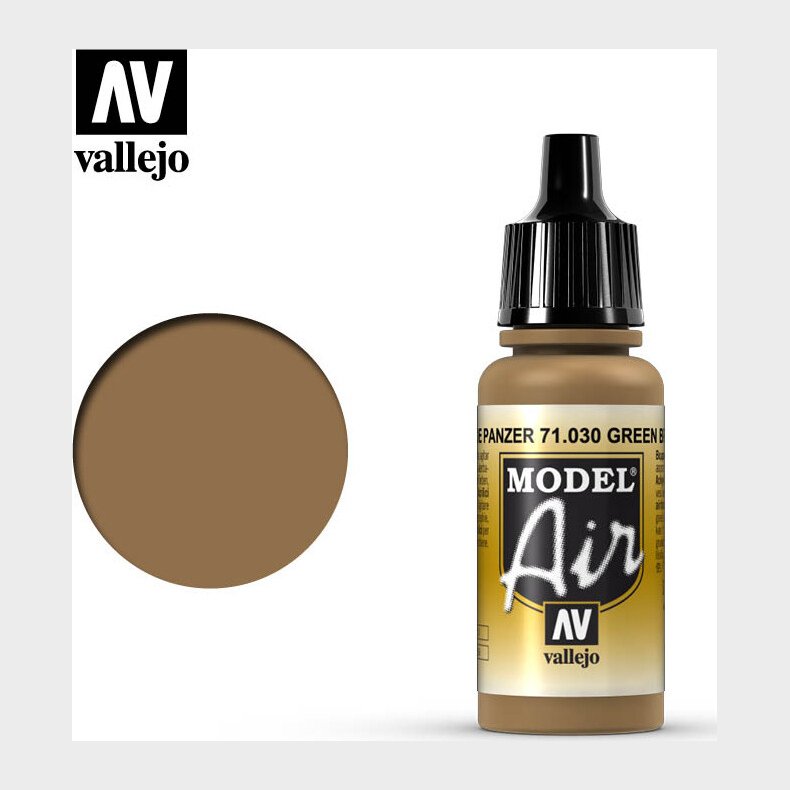 Vallejo - Model Air - Green Brown Mat - 17 Ml - 71030