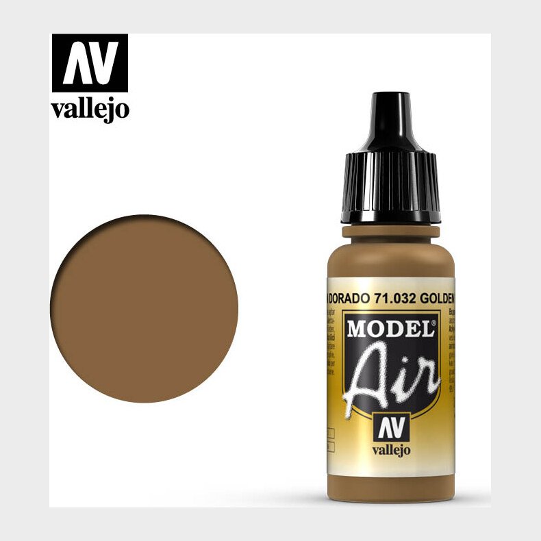 Vallejo - Model Air - Golden Brown Mat - 17 Ml - 71032