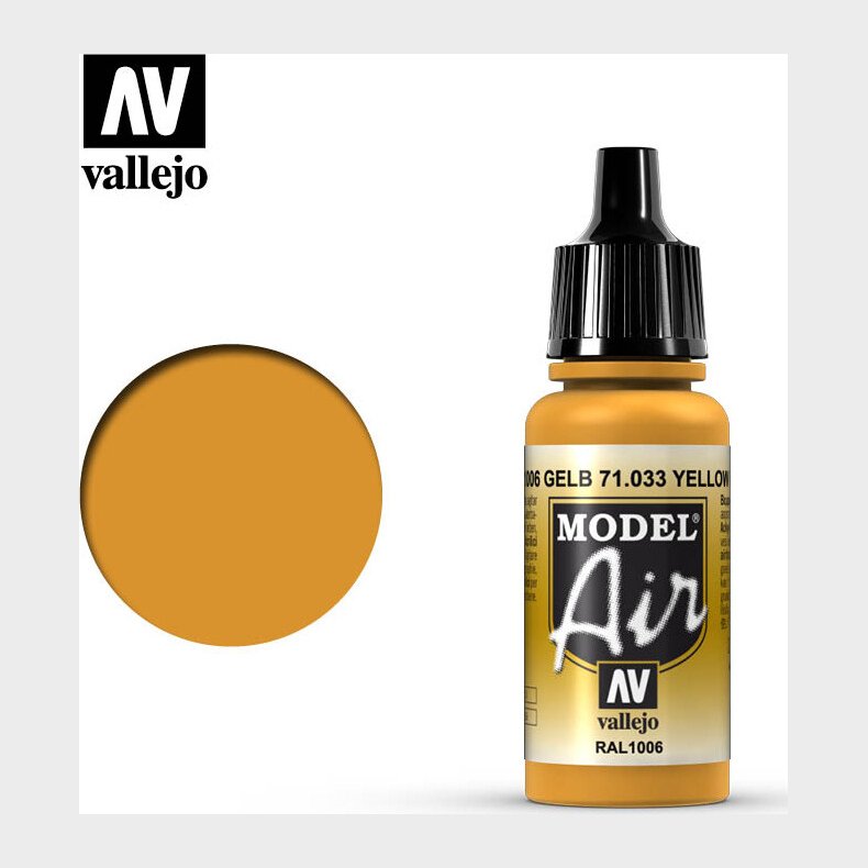 Vallejo - Model Air - Yellow Ochre Ral1006 Mat - 17 Ml - 71033