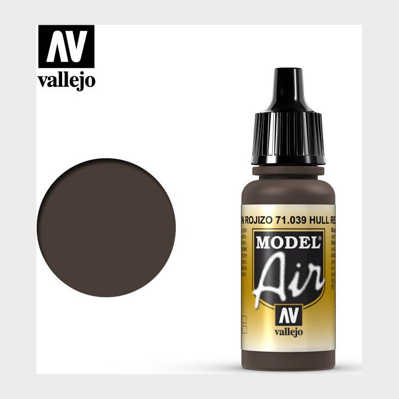 Vallejo - Model Air - Hull Red Mat - 17 Ml - 71039