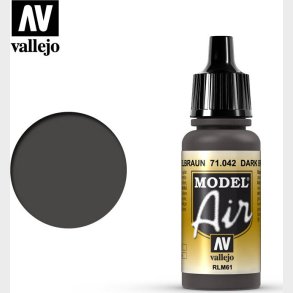 Vallejo - Model Air - Dark Brown Rlm61 Mat - 17 Ml - 71042