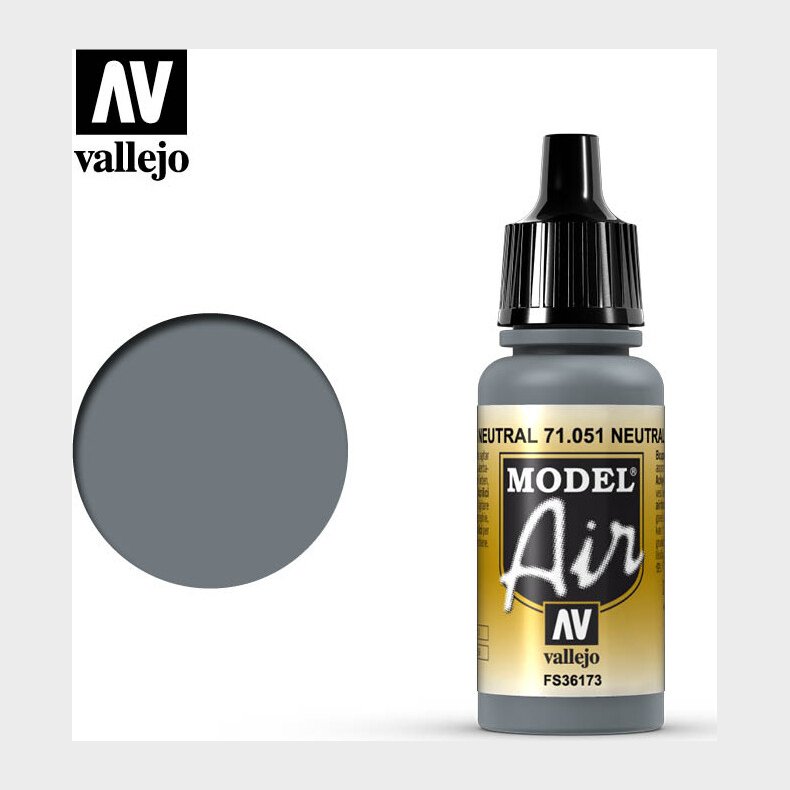 Vallejo - Model Air - Neutral Grey Mat - 17 Ml - 71051